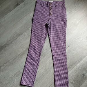 High Rise Urban Outfitters Plaid Pants Size 2